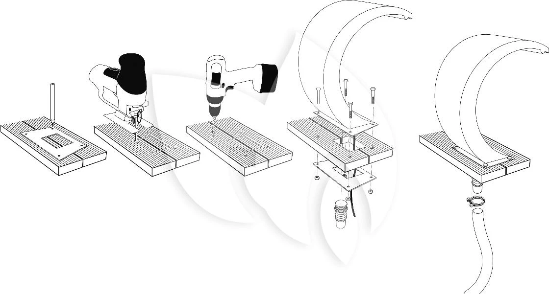 Ubbink Waterval Mamba Met Led-verlichting 3 Ubbink Waterval Mamba Met Led-verlichting - Afbeelding 3