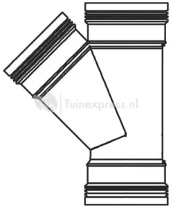 PP T-stuk 45 Graden Manchet -Vijver Winkel SD240C 0 313x376
