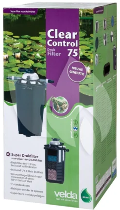 Velda Drukfilter Clear Control Met UV-C -Vijver Winkel clear control 75 drukfilter met uv c 126371 1 0 575x1000