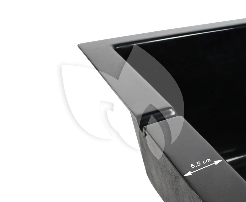 Fonteinvijver Polyester Vierkant 130x130x35cm 2 Fonteinvijver Polyester Vierkant 130x130x35cm - Afbeelding 2