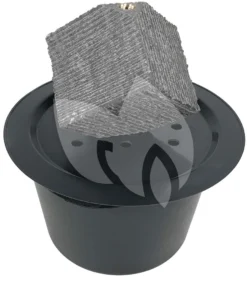 Kubus Waterornament Natuursteen LED 31 Cm Doorsnede